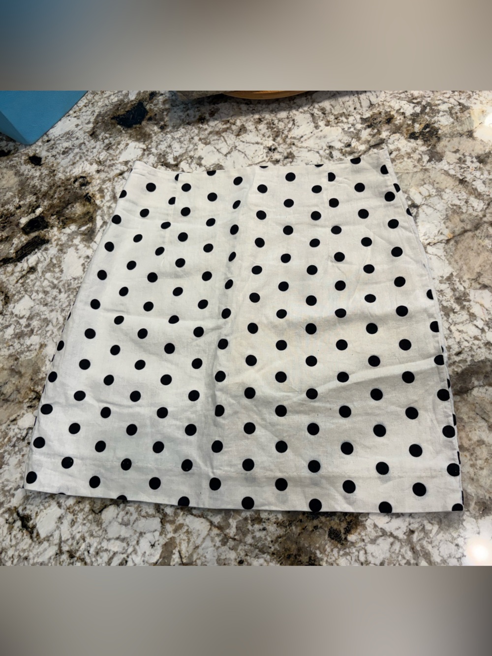 GB Black Polka Dot White Mini Skirt